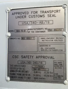 20ft light grey one trip shipping container